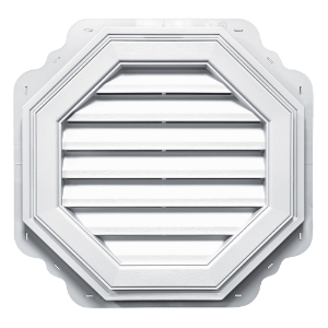#001 22" Octagon Louver White 1/Ct (Color Match: Royal Linen)