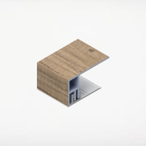 2pc 2 in. Alum/PVC Board & Batten J-Trim 12 ft. Rocky Mountain Oak (Price Reflects 4 to a Pack)