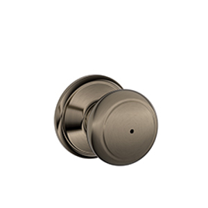 F40 Privacy Andover Knob 620 Antique Pewter - Box Pack
