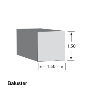 Kleer Baluster 1-1/2 in. x 12 ft. 5150R12