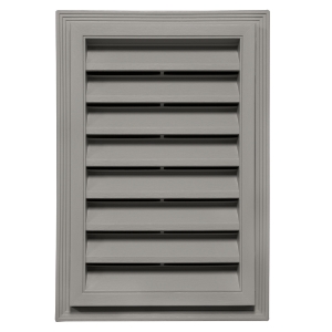12 in. x 18 in. Rectangle Louver Gable Vent #182 Clay Gray