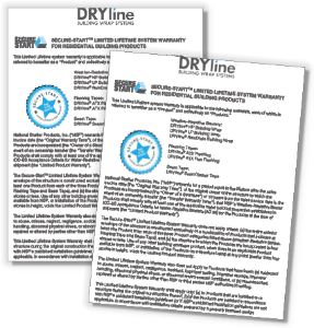 DRYline Warranty Secure Start Tri-Fold