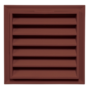 12 in. x 12 in. Square Louver Gable Vent #027 Burgundy Red
