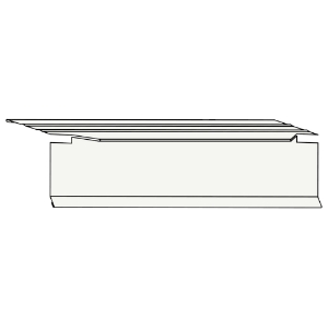 1-1/2 in. x 12 ft. Aluminum T-Style Roof Edge Snowmist