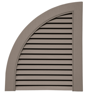 14-1/2 in. Quarter Round Open Louver Arch Top Clay