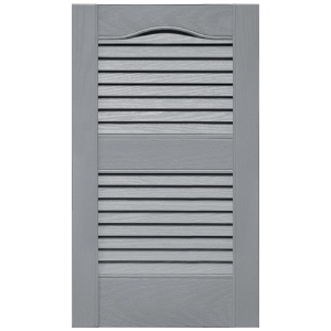 14-1/2 in. x 25 in. Open Louver Shutter Cathedral Top  Platinum 945