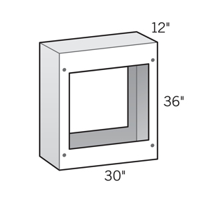 36 in. x 12 in. x 30 in. Cabinet * Non-Returnable *