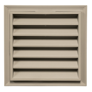 12 in. x 12 in. Square Louver Gable Vent #039 CT Linen