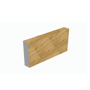 ChamClad Architectural Trim for Column 1 in. x 4 in. x 13 ft. Sunbleached Oak