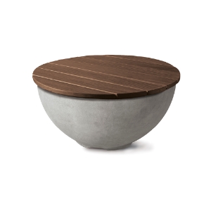 Wood Cover for Mezzaluna Fire Bowl