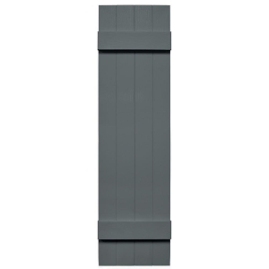 14 in. x 51 in. Board Batten 4-Board Shutter Storm Cloud 419