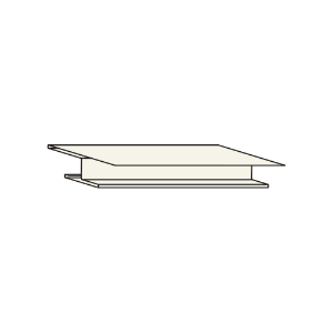 3/8 in. x 10 ft. Aluminum Miter Divider Eggshell 503