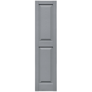 12 in. x 51 in. Raised Panel Shutter Platinum 945