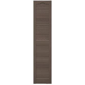 14-1/2 in. x 67 in. Open Louver Shutter Cathedral Top  French Roast 385