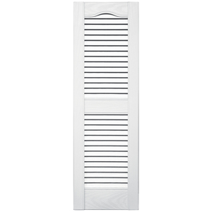 12 in. x 39 in. Open Louver Shutter White #001