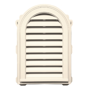 22 in. x 32 in. Round Top Louver Gable Vent #021 CT Sandstone Beige