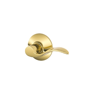 F170 Dummy RH Accent Lever 605 Bright Brass - Box Pack