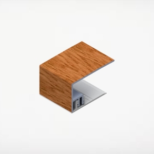 2 pc 2 in. Alum/PVC Quick Click Soffit J-Trim 12 ft. Chai Cedar