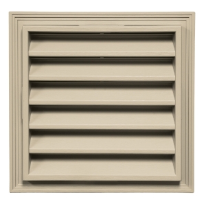 12 in. x 12 in. Square Louver Gable Vent #011 Sandalwood