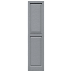 14-3/4 in. x 63 in. Raised Panel Shutter Platinum 945