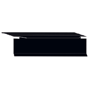 1-1/2 in. x 12 ft. Aluminum T-Style Roof Edge Black 518