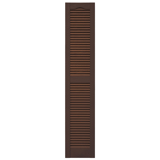 12 in. x 64 in. Open Louver Shutter Federal Brown #009
