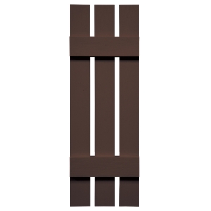 12 in. x 55 in. Board-N-Batten Shutter Federal Brown #009