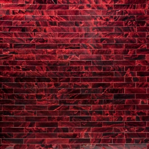 Erin Adams Tempered Ruby Tile 3/4 in. x 11-3/4 in.