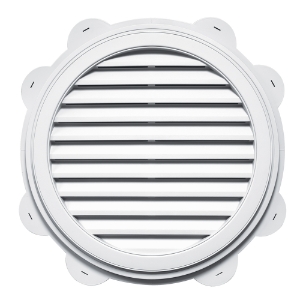 #001 36" Round Louver White 1/Ct (Color Match: Royal Linen)