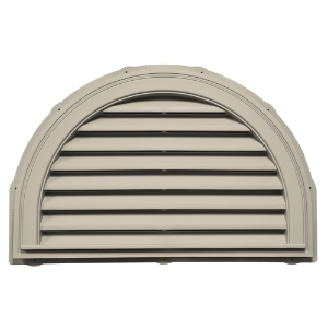 34 in. x 22 in. Half Round Louver Gable Vent #347 Mist CT Herringbone