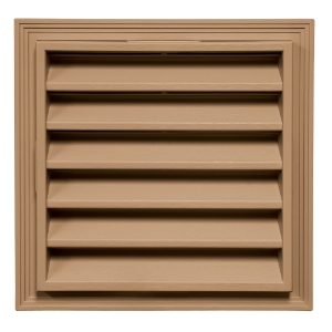 12 in. x 12 in. Square Louver Gable Vent #181 Saddle