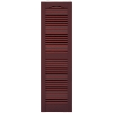 12 in. x 43 in. Open Louver Shutter Bordeaux #167