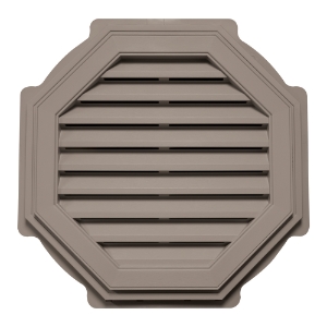 27 in. Octagon Louver Gable Vent #008 CT Natural Clay