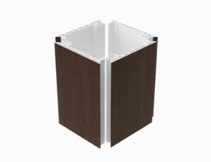 ChamClad Quick Click Column & Beam Wrap 8 in. x 10 ft. Modern Walnut