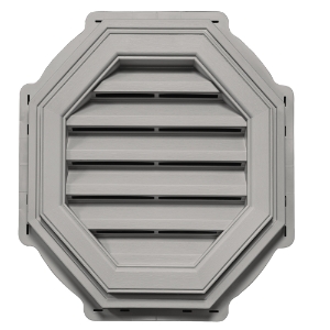 18 in. Octagon Louver Gable Vent CT Graystone 171