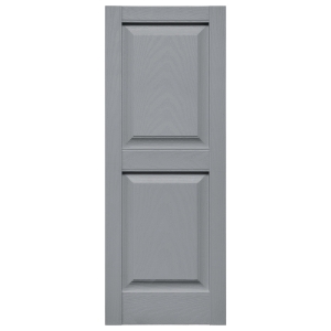 14-3/4 in. x 39 in. Raised Panel Shutter Platinum 945