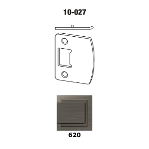 Schlage 10-027 Round Corner Full Lip Strike Plate - 620