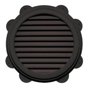 36 in. Round Louver Gable Vent #010 Musket Brown