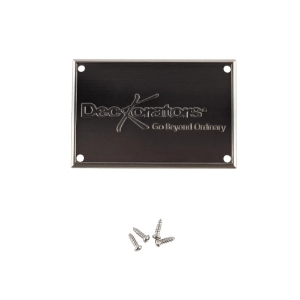 505090 Deckorators 2 inch x 3 inch Metal Logo Plaque