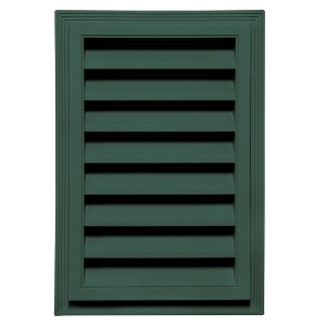 12 in. x 18 in. Rectangle Louver Gable Vent #028 Forest Green
