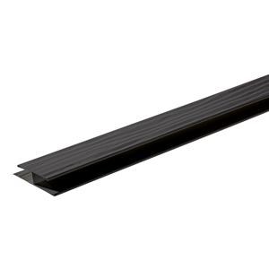 Diamond Kote® 1 1/2 in. x 10 ft. Woodgrain Soffit Channel Graphite