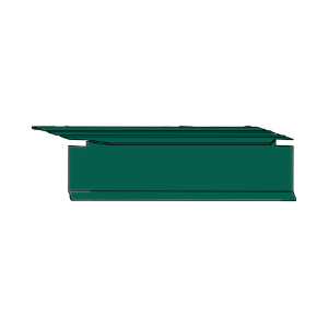 1-1/2 in. x 12 ft. Aluminum T-Style Roof Edge Green 505