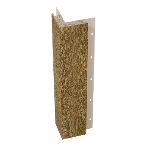 Diamond Kote® 5/4 in. x 4 in. x 10 ft. Rabbeted Woodgrain Outside Corner w/Nail Fin  Honeycomb