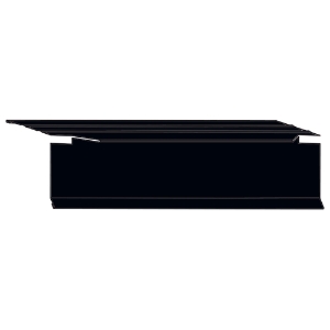 1-1/2 in. x 10 ft. Steel T-Style Roof Edge Black