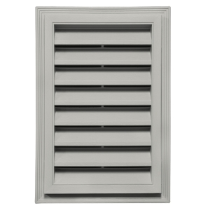 12 in. x 18 in. Rectangle Louver Gable Vent #056 Gray