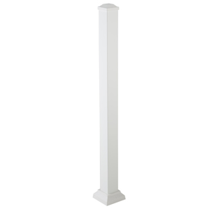 42 in. x 3 in. Impression Rail Express Post Kit White