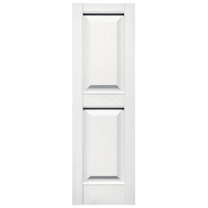 12 in. x 39 in. Raised Panel Shutter Bright White #117