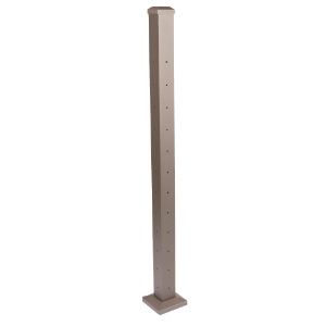 2.5 in. x 44 in. Cable Corner Post, Cap & Skirt,Textured Bronze (10 holes)