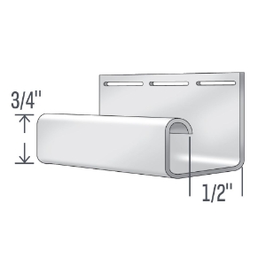 1/2" Matte J Channel Pebble Clay 12 ft. 6 in.