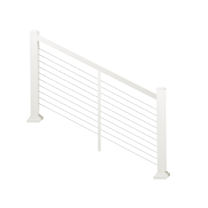 Impression Rail Express Stair Horizontal Cable Railing Section 6 ft. Kit 36 in. / 42 in. White